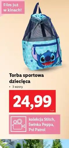 Lidl Torba sportowa dziecięca oferta