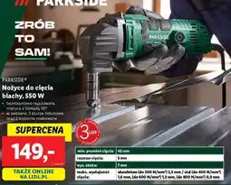 Lidl Nożyce do cięcia blachy Parkside oferta