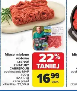 Carrefour Mięso mielone wołowe Jakość z Natury Carrefour oferta