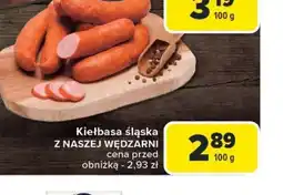 Carrefour Kiełbasa śląska oferta