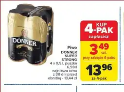 Carrefour Piwo Donner Super Strong oferta