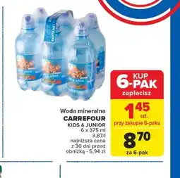Carrefour Woda mineralna Carrefour Kids & Junior oferta