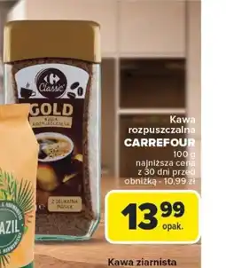 Carrefour Kawa rozpuszczalna Carrefour Classic Gold oferta
