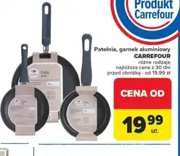Carrefour Patelnia, garnek aluminiowy Carrefour oferta