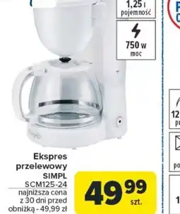 Carrefour Ekspres przelewowy Simpl SCM125-24 oferta
