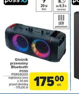 Carrefour Głośnik przenośny Bluetooth Poss PSRGB200 oferta