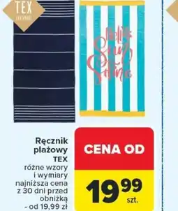 Carrefour Ręcznik plażowy TEX oferta