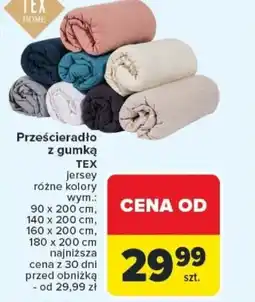 Carrefour Prześcieradło z gumką Tex Jersey oferta