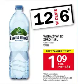 Selgros Woda żywiec zdroj oferta