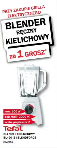 Selgros Tefal blender kielichowy bl420131 blendforce oferta