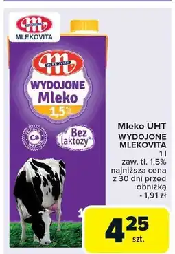 Carrefour Mleko UHT WYDOJONE MLEKOVITA 1l oferta