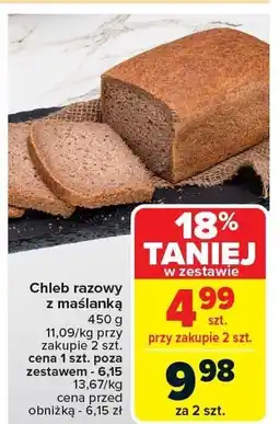 Carrefour Chleb razowy z maślanką 450g Carrefour oferta