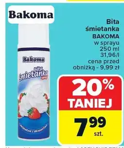 Carrefour Bita śmietanka BAKOMA w sprayu 250 ml oferta