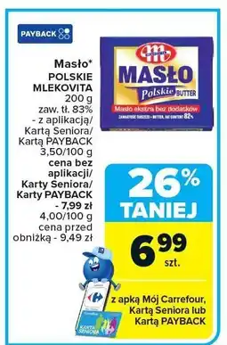 Carrefour Masło POLSKIE MLEKOVITA 200 g oferta
