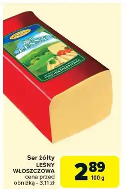 Carrefour Ser żółty LEŚNY WŁOSZCZOWA 100g oferta