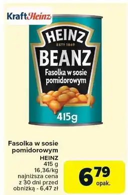 Carrefour Fasolka w sosie pomidorowym HEINZ 415g oferta