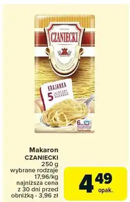 Carrefour Makaron CZANIECKI krajańka 250g oferta