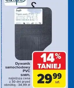 Carrefour Dywanik samochodowy PVC Simpl oferta