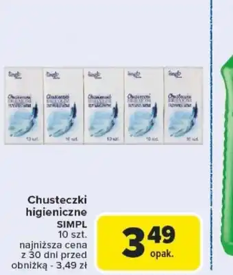 Carrefour Chusteczki higieniczne Simpl oferta