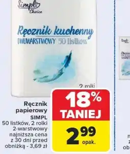 Carrefour Ręcznik papierowy Simpl oferta