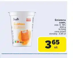 Carrefour Smietana Simpl oferta