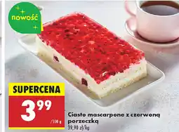 Biedronka Ciasto mascarpone z czerwoną porzeczką oferta