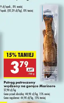 Biedronka Pstrąg patroszony wędzony na gorąco Marinero oferta