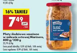 Biedronka Płaty śledziowe smażone w zalewie octowej Marinero oferta