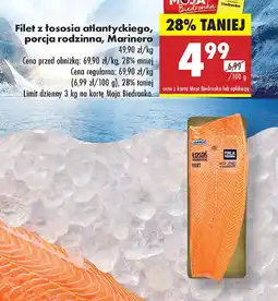 Biedronka Filet z łososia atlantyckiego, porcja rodzinna, Marinero oferta