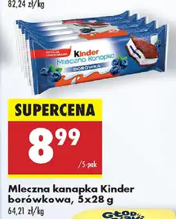 Biedronka Mleczna kanapka Kinder borówkowa oferta