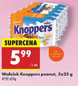 Biedronka Wafelek Knoppers peanut oferta