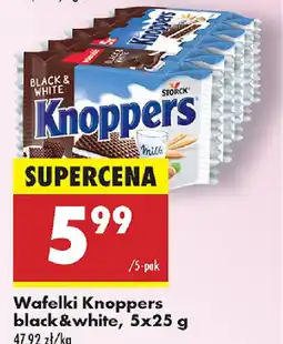 Biedronka Wafelki Knoppers black&white oferta
