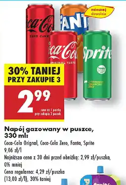 Biedronka Napój gazowany w puszce oferta
