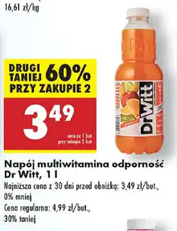 Biedronka Napój multiwitamina odporność Dr Witt oferta