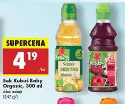 Biedronka Sok Kubuś Baby Organic oferta