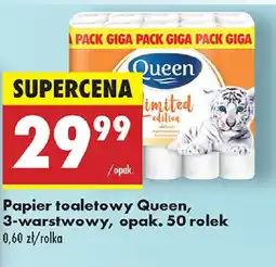 Biedronka Papier toaletowy Queen, 3-warstwowy, opak. oferta