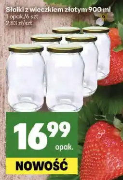 Delikatesy Centrum Słoiki z wieczkiem złotym 900 ml oferta