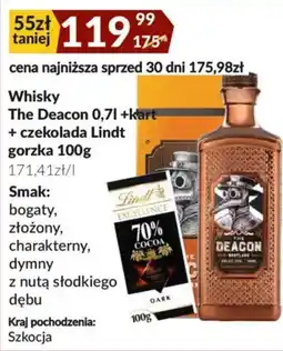 Sużyw Whisky The Deacon + kart + czekolada Lindt gorzka oferta