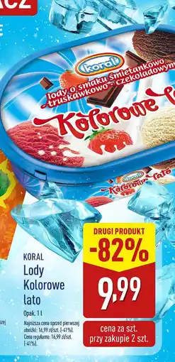 ALDI Koral lody kolorowe lato oferta