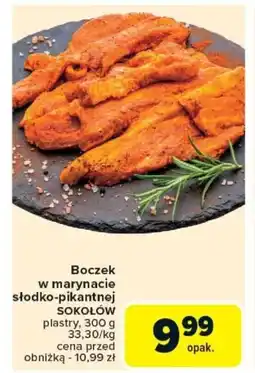Carrefour Boczek w marynacie słodko-pikantnej sokołów oferta