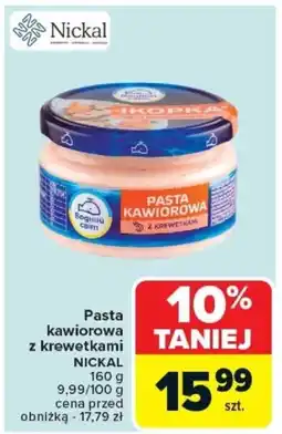 Carrefour Pasta kawiorowa z krewetkami nickal oferta