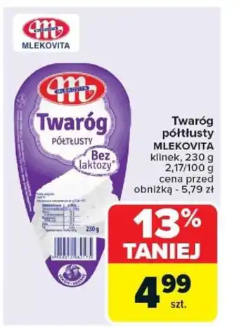 Carrefour Twaróg półtłusty mlekovita oferta