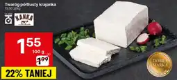 Delikatesy Centrum Twaróg półtłusty krajanka Kanka 100g oferta