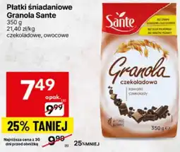 Delikatesy Centrum Płatki śniadaniowe Granola Sante czekoladowe 350g oferta