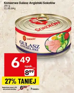 Delikatesy Centrum Konserwa gulasz angielski Sokołów 290g oferta