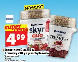 Topaz Jogurt skyr Duo 215 g Kremowy 230 g z granolą Bakoma oferta