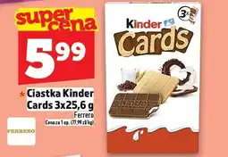 Topaz Ciastka Kinder Cards 3x25,6 g Ferrero oferta