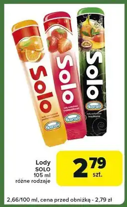 Carrefour Express Lody SOLO 50 ml różne rodzaje oferta