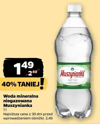Netto Woda mineralna niegazowana Muszynianka oferta