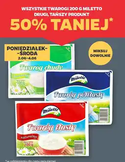 Netto Wszystkie twarogi 200 g miletto drugi, tańszy produkt oferta